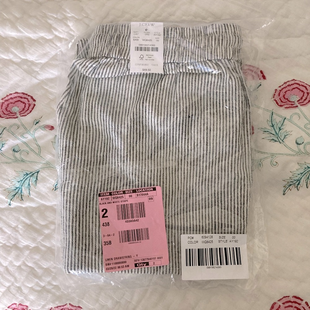 Linen drawstring pants J. Crew Factory